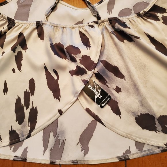 Express Sleepwear Crop Top With Overlapping Butterfly Panels In The Back Sz S - Picture 9 of 14